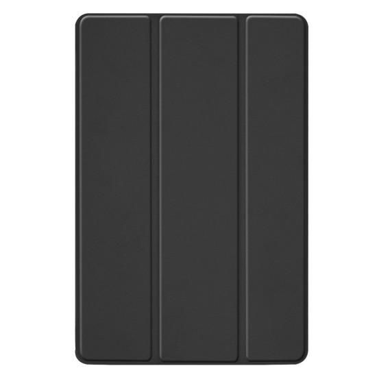 Tri-fold Stand PU Leather Case priekš Samsung Galaxy Tab S5e T720 / T725 - Melns - sāniski atverams maciņš ar stendu