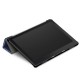 Tri-fold Stand PU Smart Auto Wake/Sleep Leather Case priekš Lenovo Tab E10 X104 - Tumši Zils - sāniski atverams maciņš ar stendu