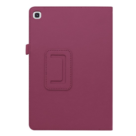 Litchi Texture Leather Stand Protective Case priekš Samsung Galaxy Tab A 10.1 (2019) T510 / T515 - Violets - sāniski atverams maciņš ar stendu