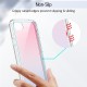 ESR Ice Shield Glass Back Case priekš Apple iPhone 7 / 8 / SE2 (2020) / SE3 (2022) - Sarkans / Zils - silikona un stikla aizmugures apvalks / bampers-vāciņš