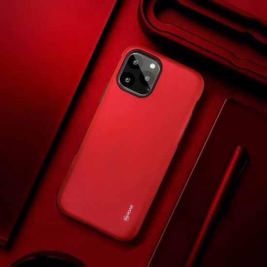 RoarKorea Rico Armor Back Case priekš Xiaomi Redmi Note 9 - Sarkans - triecienizturīgs silikona aizmugures apvalks (bampers, vāciņš, slim TPU silicone case shell cover, bumper)