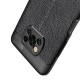 Litchi Skin PU Leather Coated TPU Mobile Phone Case для Xiaomi Poco X3 NFC / X3 Pro - Чёрный - противоударная силиконовая накладка с имитацией кожи / бампер-крышка