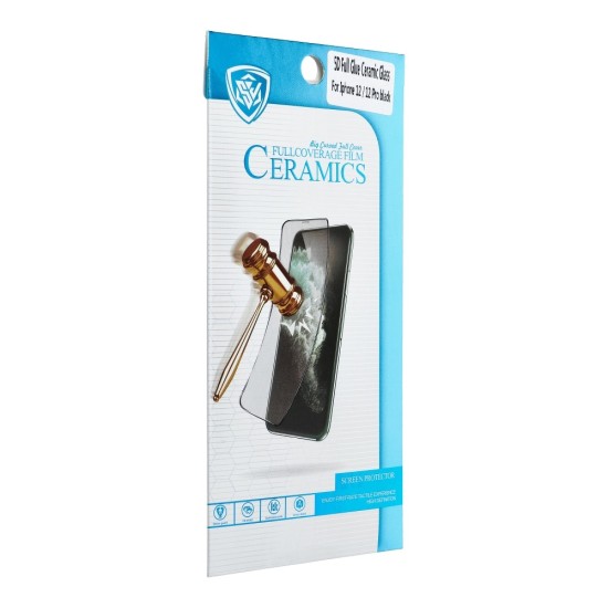 5D Full Glue Ceramic Film screen protector priekš Apple iPhone 11 Pro / X / XS - Melns - Ekrāna Aizsargplēve