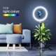 LED Ring Lamp RGBW Full Color 12 inch Tri-Pod 185 cm / USB Cable with Remote Control - Melns - Riņķa lampa, dienas gaismas statīvs