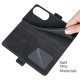 Magnetic Double Clasp PU Leather Book Case priekš Huawei P50 Pro - Melns - sāniski atverams maciņš ar magnētu un stendu