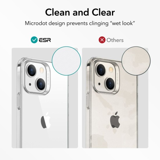 ESR Project Zero Back Case priekš Apple iPhone 14 - Caurspīdīgs - silikona aizmugures apvalks / bampers-vāciņš