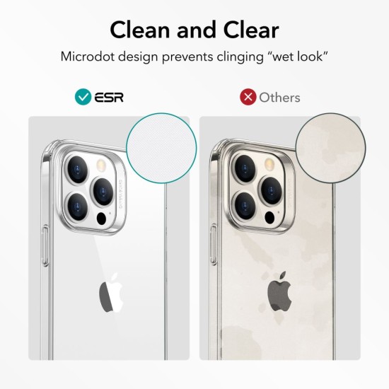 ESR Project Zero Back Case priekš Apple iPhone 14 Pro Max - Caurspīdīgs - silikona aizmugures apvalks / bampers-vāciņš