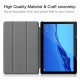 Tri-fold Stand PU Smart Auto Wake/Sleep Leather Case priekš Huawei MatePad T10 / T10s - Tumši Zils - sāniski atverams maciņš ar stendu