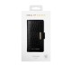 iDeal of Sweden Cora SS21 Wallet Case priekš Apple iPhone 14 - Jet Black Croco - mākslīgās ādas sāniski atverams maciņš ar bamperu uz magnēta