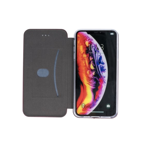 Smart Diva priekš Xiaomi Redmi Note 13 4G - Bordo - sāniski atverams maciņš ar stendu / grāmatveida maks
