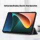 Tri-fold Stand PU Smart Auto Wake/Sleep Leather Case priekš Xiaomi Pad 7 / 7 Pro - Melns - sāniski atverams maciņš ar stendu