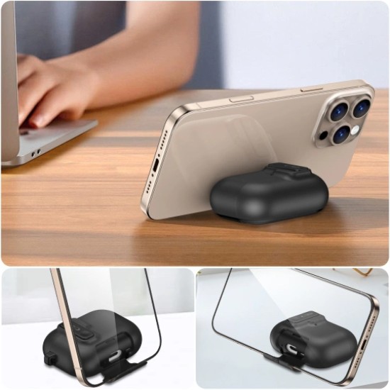 Tech-Protect Slim Hook Case priekš Apple Airpods Pro 3 - Melns - silikona apvalks bezvadu austiņu lādēšanas ierīcei ar karabīni