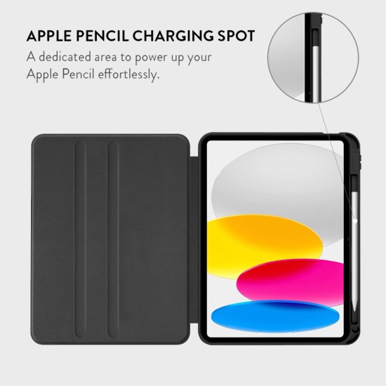 Tech-Protect Lamano Case priekš Apple iPad 10.9 (2022) / 11 (2025) - Puķains - sāniski atverams maciņš ar magnētu un stendu