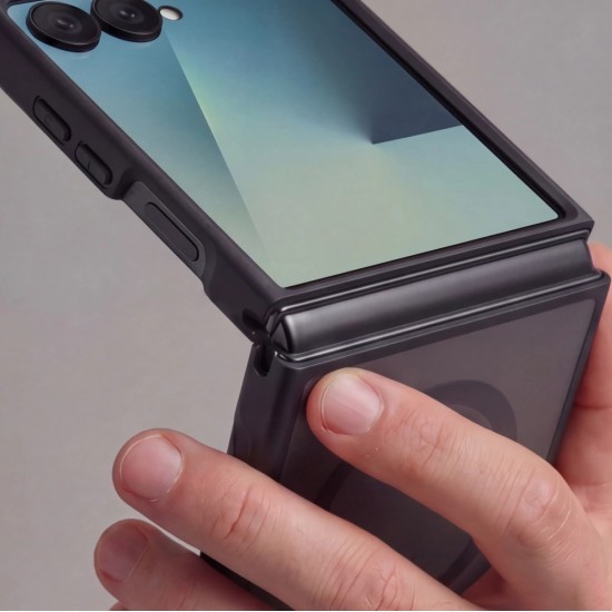 Tech-Protect Magmat Magsafe Back Case priekš Samsung Galaxy Flip8 5G - Melns - silikona aizmugures apvalks / bampers-vāciņš