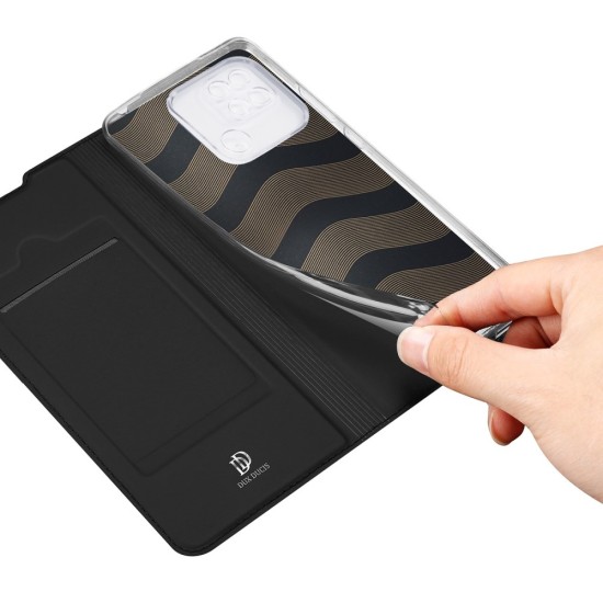 Dux Ducis Skin Pro series priekš Samsung Galaxy Xcover 7 Pro - Melns - sāniski atverams maciņš ar magnētu un stendu