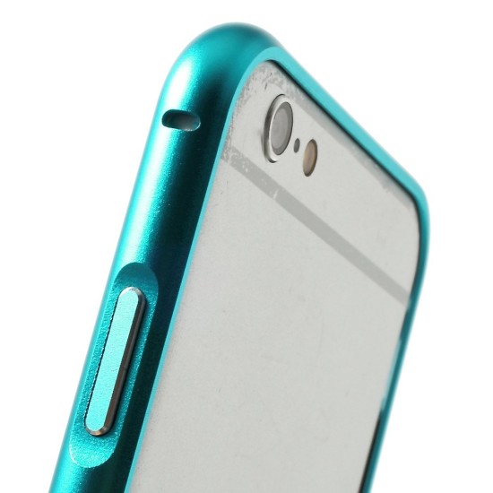 Hippocampal Buckle Metal Bumper Case priekš Apple iPhone 6 / 6S - Zils - alumīnija metāla sānu apvalks / bampers