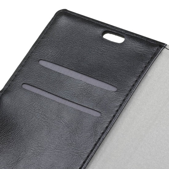 Crazy Horse Leather Case Cover for LG Zero H650E - Black - sāniski atverams maciņš ar stendu (ādas maks, grāmatiņa, leather book wallet case cover stand)
