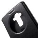 RoarKorea Noble View priekš LG G4 Stylus H635 Wake/Sleep - Melns - sāniski atverams maciņš ar stendu un lodziņu (ādas maks, grāmatiņa, leather book wallet case cover stand)
