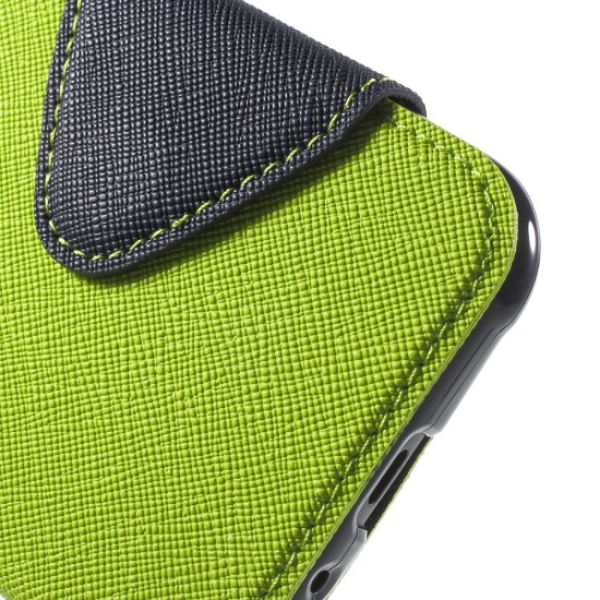 RoarKorea Fancy Diary View Samsung Galaxy J1 Ace J110 - Zaļš - sāniski atverams maciņš ar stendu un lodziņu (ādas maks, grāmatiņa, leather book wallet case cover stand)