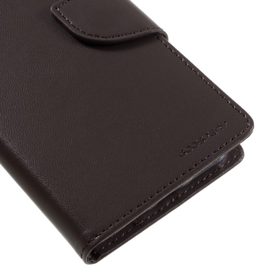 Mercury Bravo Flip Case priekš Sony Xperia XA F3111 / F3112 - Brūns - sāniski atverams maciņš ar stendu (ādas grāmatveida maks, leather book wallet cover stand)