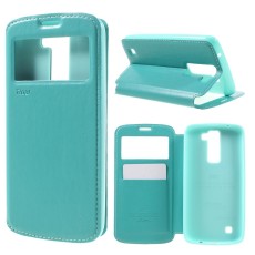 RoarKorea Noble View priekš LG G5 H850 - Tirkīzs - sāniski atverams maciņš ar stendu un lodziņu (ādas maks, grāmatiņa, leather book wallet case cover stand)