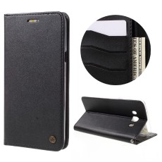 RoarKorea Only One Magnet Flip Case priekš Samsung Galaxy J1 J120 (2016) - Melns - magnētisks sāniski atverams maciņš ar stendu (ādas grāmatveida maks, leather book wallet cover stand)