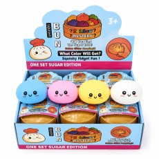 Mystery Bun Squishy Dumpling T05-1651 - Sugar Edition - Antistresa skvīša rotaļlieta kapsulā / varavīksnes pārsteigums