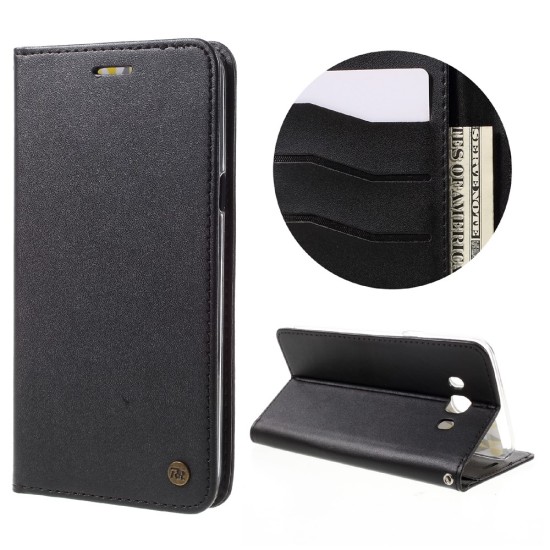 RoarKorea Only One Magnet Flip Case priekš Asus Zenfone Selfie ZD551KL 5.5-inch - Melns - magnētisks sāniski atverams maciņš ar stendu (ādas grāmatveida maks, leather book wallet cover stand)