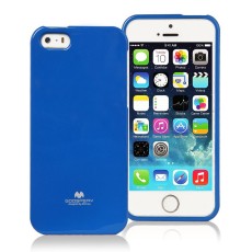 Mercury Jelly Case ar spīdumiem priekš Sony Xperia E5 F3311 / F3312 - Zils - silikona aizmugures apvalks (bampers, vāciņš, slim TPU silicone case cover, bumper)