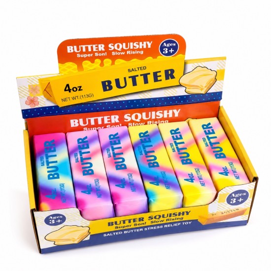 Rainbow Butter Squishy – Slow Rising Stress Relief Toy (Assorted Colors) - Antistresa skvīša rotaļlieta
