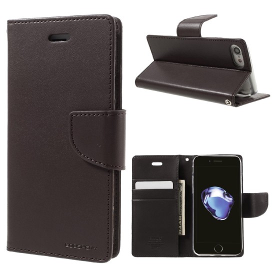 Mercury Bravo Flip Case priekš Sony Xperia XA F3111 / F3112 - Brūns - sāniski atverams maciņš ar stendu (ādas grāmatveida maks, leather book wallet cover stand)