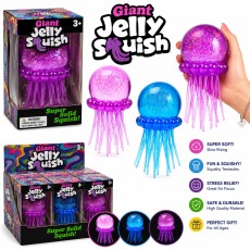 Giant Jelly Squish – Jumbo Glitter Sensory Toy - Antistresa skvīša rotaļlieta