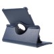 Litchi Skin Leather Case with 360 Degree Rotating Stand for Huawei MediaPad M2 10 (M2-A01W / M2-A01L) 10.1-inch - Dark Blue - sāniski atverams maciņš ar stendu (ādas maks, grāmatiņa, leather book wallet case cover stand)