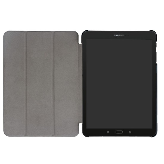Tri-fold Stand PU Leather Case priekš Samsung Galaxy Tab S3 9.7-inch T820 / T825 - Rose Gold - sāniski atverams maciņš ar stendu