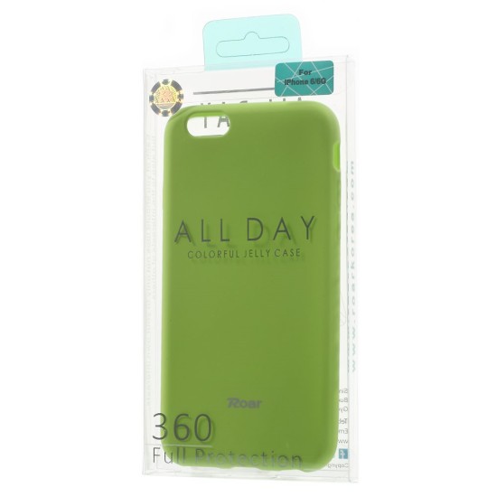 RoarKorea All Day Colorful Jelly Case priekš Nokia 5 - Zaļš - matēts silikona apvalks (bampers, vāciņš, slim TPU silicone cover shell, bumper)