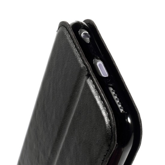 RoarKorea Noble View priekš LG K10 (2017) M250 - Melns - sāniski atverams maciņš ar stendu un lodziņu (ādas maks, grāmatiņa, leather book wallet case cover stand)