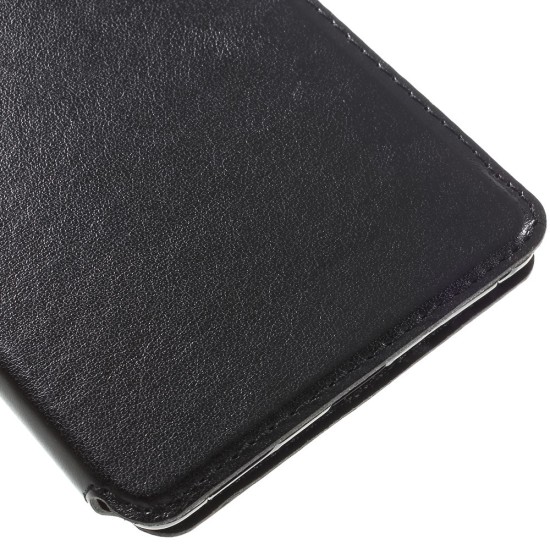 RoarKorea Noble View Sony Xperia XA Ultra F3211 / F3216 - Melns - sāniski atverams maciņš ar stendu un lodziņu (ādas maks, grāmatiņa, leather book wallet case cover stand)