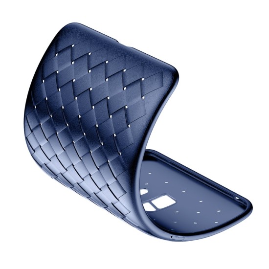 BASEUS BV Woven Texture Soft TPU Mobile Casing priekš Samsung Galaxy S9 G960 - Zils - silikona aizmugures apvalks (bampers, vāciņš, slim TPU silicone case shell cover, bumper)