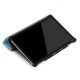 Tri-fold Stand PU Smart Auto Wake/Sleep Leather Case priekš Huawei MediaPad M5 Lite 10.1 - Gaiši Zils - sāniski atverams maciņš ar stendu