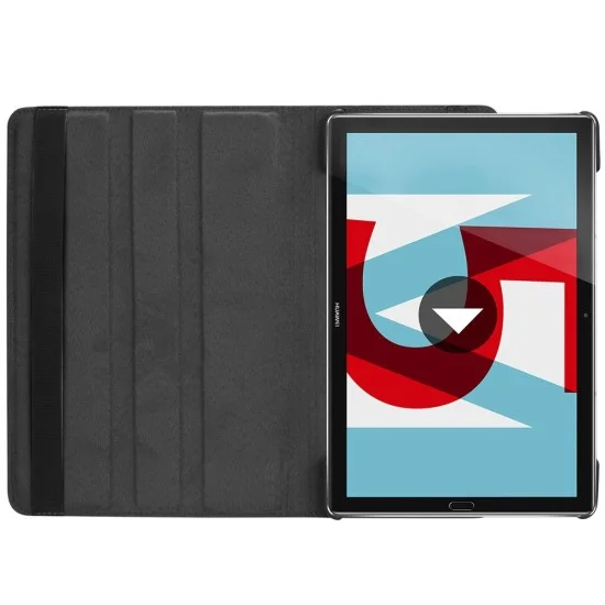 Litchi Grain 360 Rotary Stand Case for Huawei MediaPad M5 10.8-inch - Melns - sāniski atverams maciņš ar stendu (ādas maks, grāmatiņa, leather book wallet case cover stand) Litchi Grain 360 Rotary Stand Case for Huawei MediaPad M5 10.8-inch - Melns - sāniski atverams maciņš ar stendu (ādas maks, grāmatiņa, leather book wallet case cover stand)