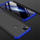 GKK [Detachable 3-Piece] Matte Hard Back Cell Phone Case priekš Xiaomi Mi 8 Lite - Melns / Zils - plastikas aizmugures apvalks (bampers, vāciņš, PU back cover, bumper shell)