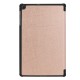 Tri-fold Stand PU Smart Auto Wake/Sleep Leather Case priekš Samsung Galaxy Tab A 10.1 (2019) T510 / T515 - Rozā Zelts - sāniski atverams maciņš ar stendu