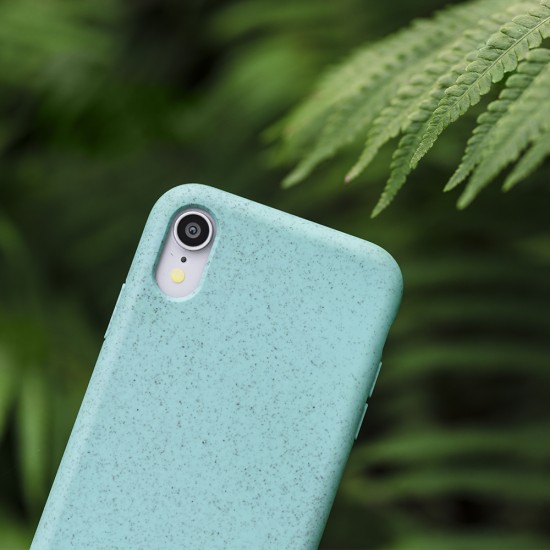 Forever Bioio Organic Back Case priekš Apple iPhone XS Max - Tirkīzs - matēts silikona aizmugures apvalks / vāciņš no bioloģiski sadalītiem salmiem