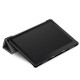 Tri-fold Stand PU Smart Auto Wake/Sleep Leather Case priekš Lenovo Tab E10 X104 - Melns - sāniski atverams maciņš ar stendu