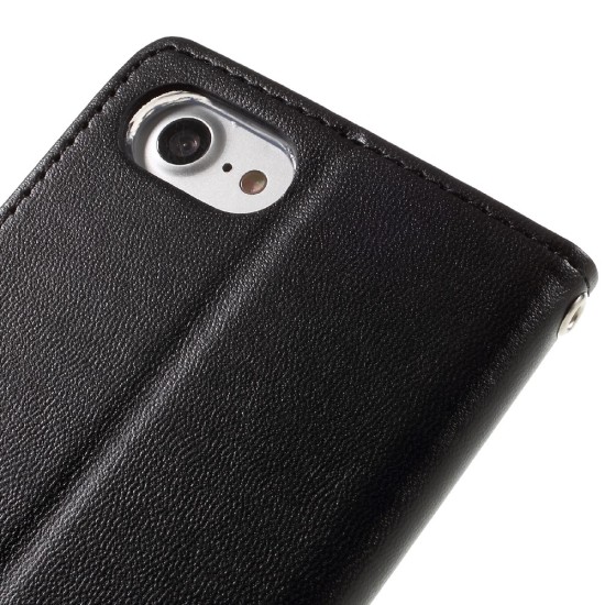 Mercury Bravo Flip Case priekš Apple iPhone XS Max - Melns - sāniski atverams maciņš ar stendu (ādas grāmatveida maks, leather book wallet cover stand)