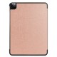 Tri-fold Stand PU Smart Auto Wake/Sleep Leather Case priekš Apple iPad Pro 12.9 (2020 / 2021 / 2022) - Rozā Zelts - sāniski atverams maciņš ar stendu