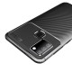 Beetle Series Carbon Fiber TPU Protection Phone Cover priekš Samsung Galaxy A21s A217 - Melns - triecienizturīgs silikona aizmugures apvalks (bampers, vāciņš, slim TPU silicone case shell cover, bumper)