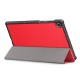 Tri-fold Stand PU Smart Auto Wake/Sleep Leather Case для Lenovo Tab M10 Plus FHD X606 - Красный - чехол-книжка со стендом / подставкой