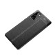 Litchi Skin PU Leather Coated TPU Mobile Phone Case priekš Samsung Galaxy Note 20 N980 - Melns - ādas imitācijas triecienizturīgs silikona aizmugures apvalks / bampers-vāciņš