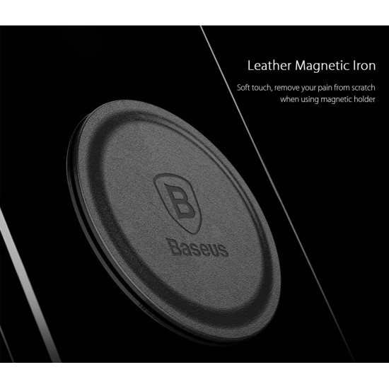 Baseus Small Ears Dashboard Magnetic Car Mount Holder - Melns - Universāls stiprinājums uz automašīnas paneļa